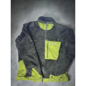 Mountain Hardware Monkey Man Jacket Size XL Dark Green Polartec Fleece Full Zip